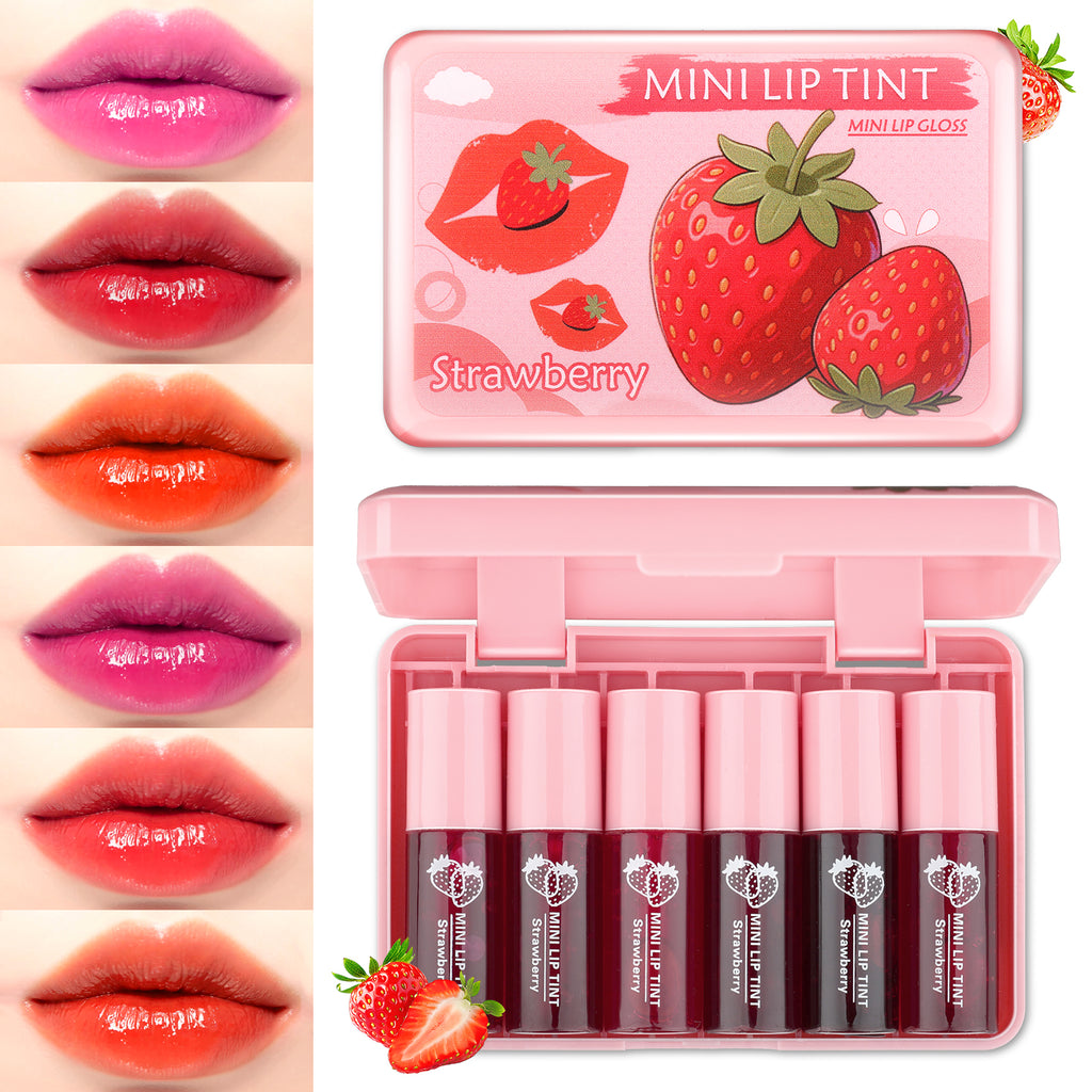 QIUFSSE 6 Colors Lip Tint Stain Mini Liquid Lipstick