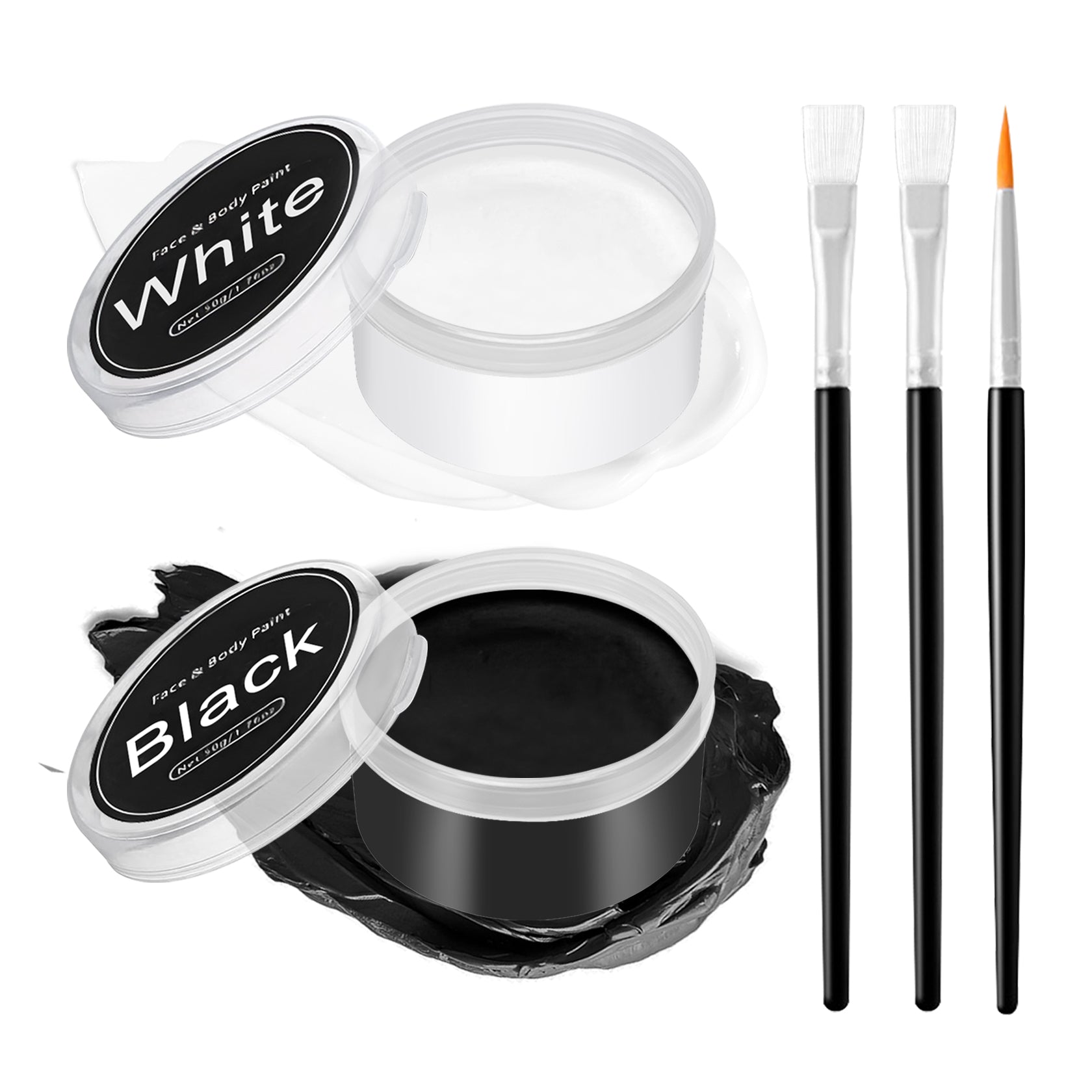 QIUFSSE Black And White Oil Face Body Paint Set