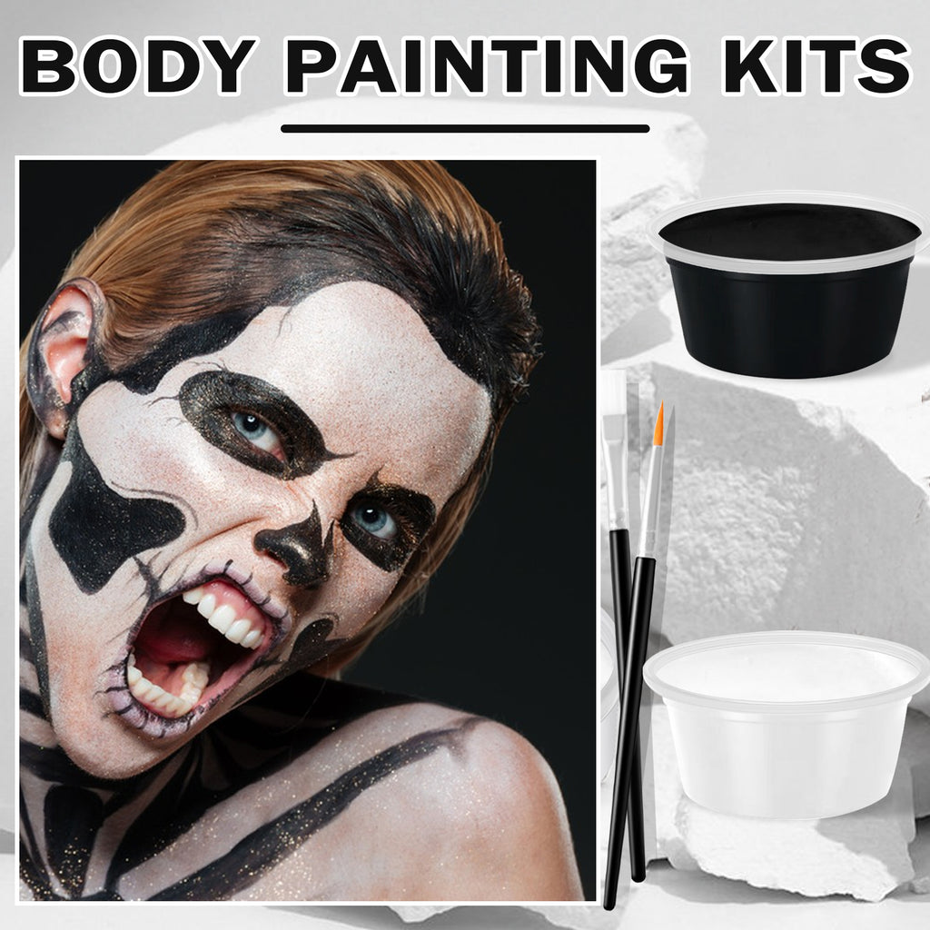 QIUFSSE Black And White Oil Face Body Paint Set