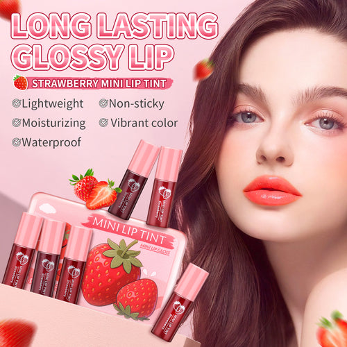 QIUFSSE 6 Colors Lip Tint Stain Mini Liquid Lipstick