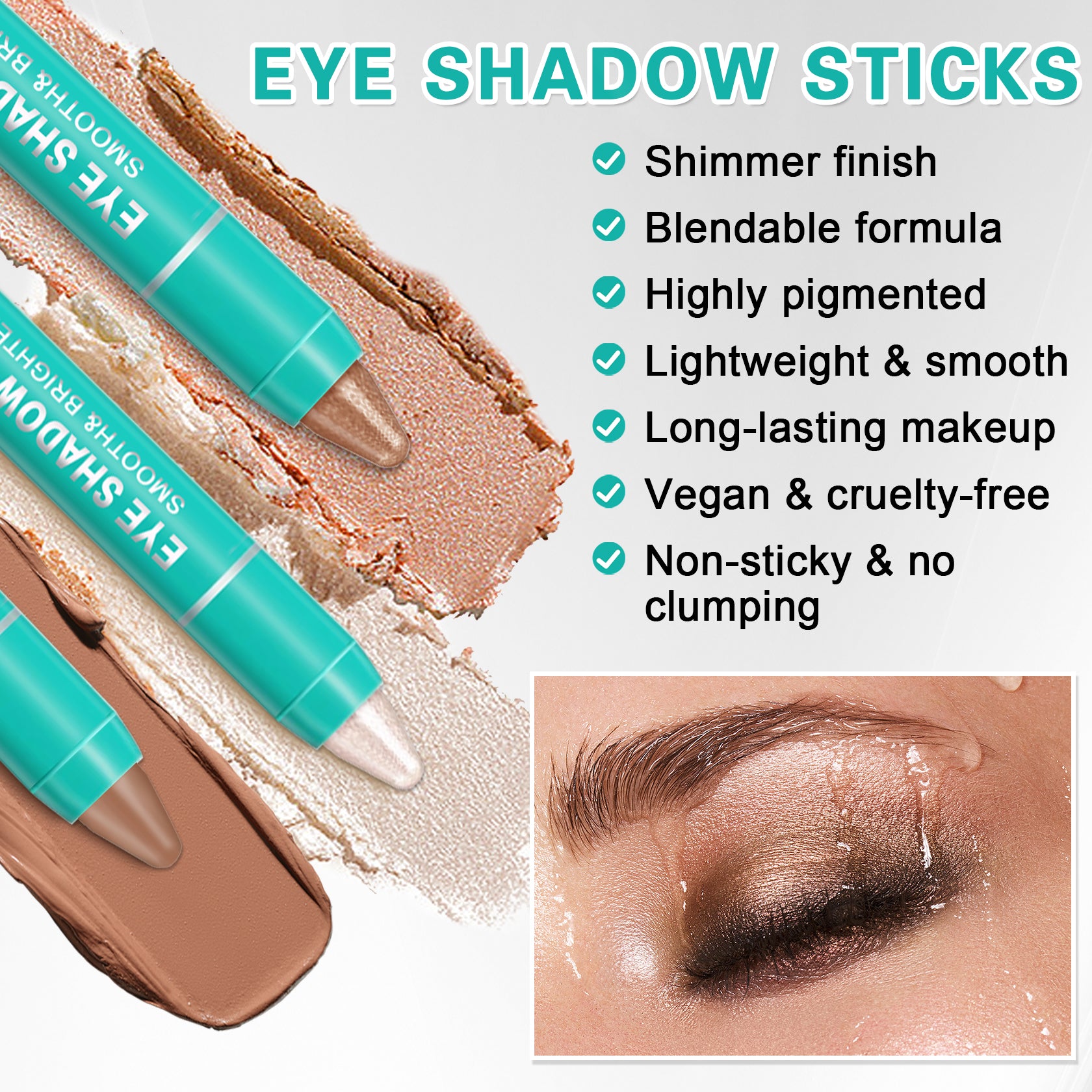 QIUFSSE 8Pcs Eyeshadow Stick