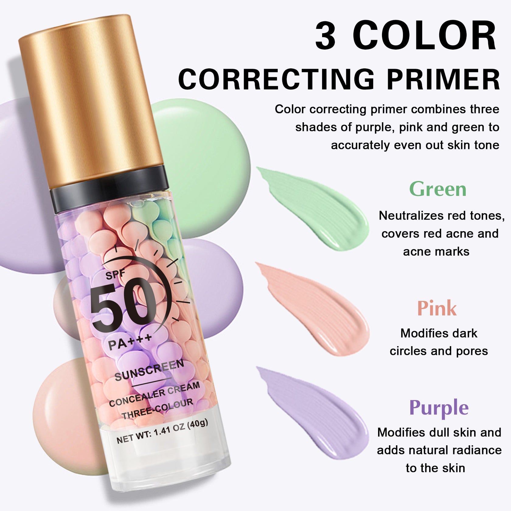 QIUFSSE Color Correcting Primer Face Makeup