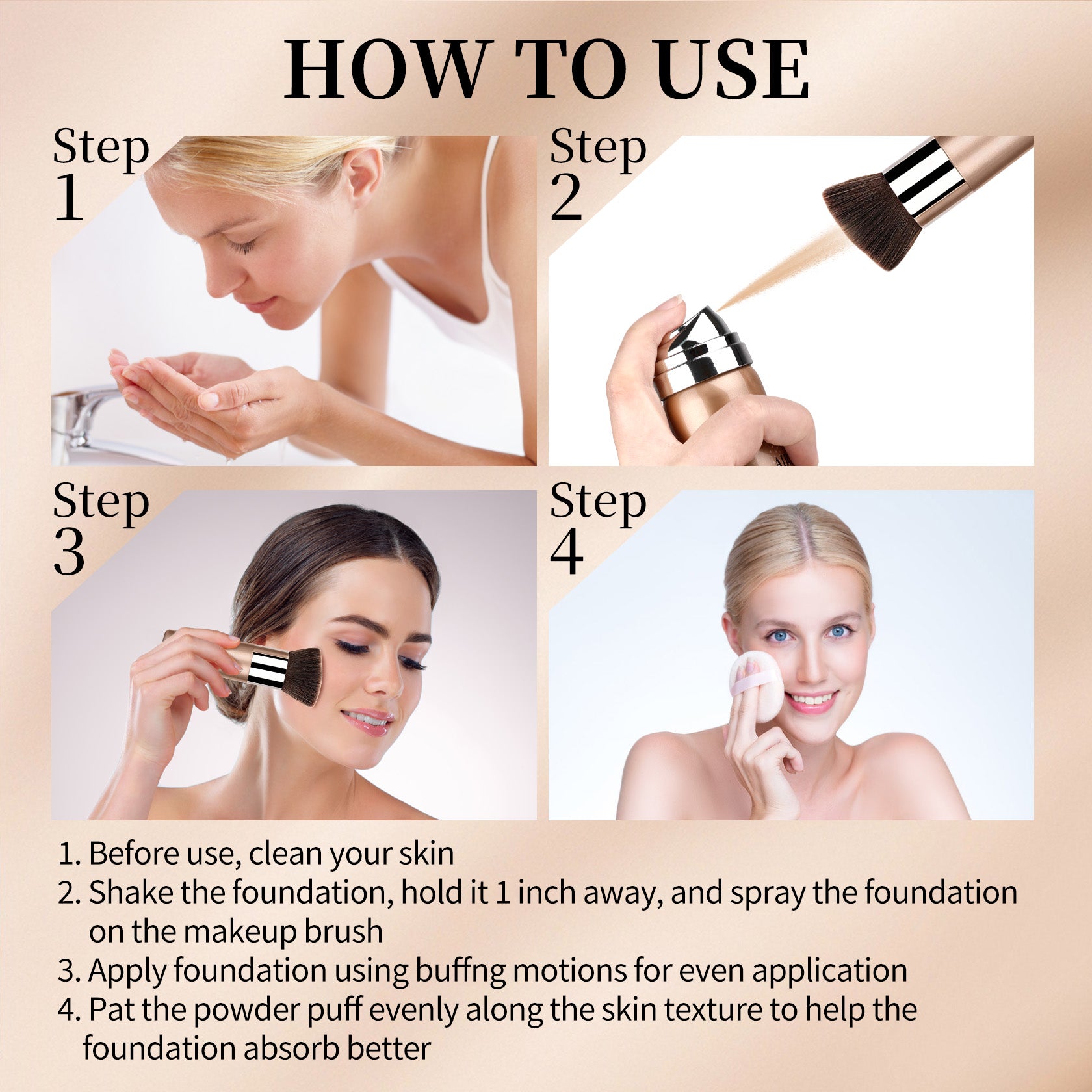 QIUFSSE Magic Minerals AirBrush Foundation