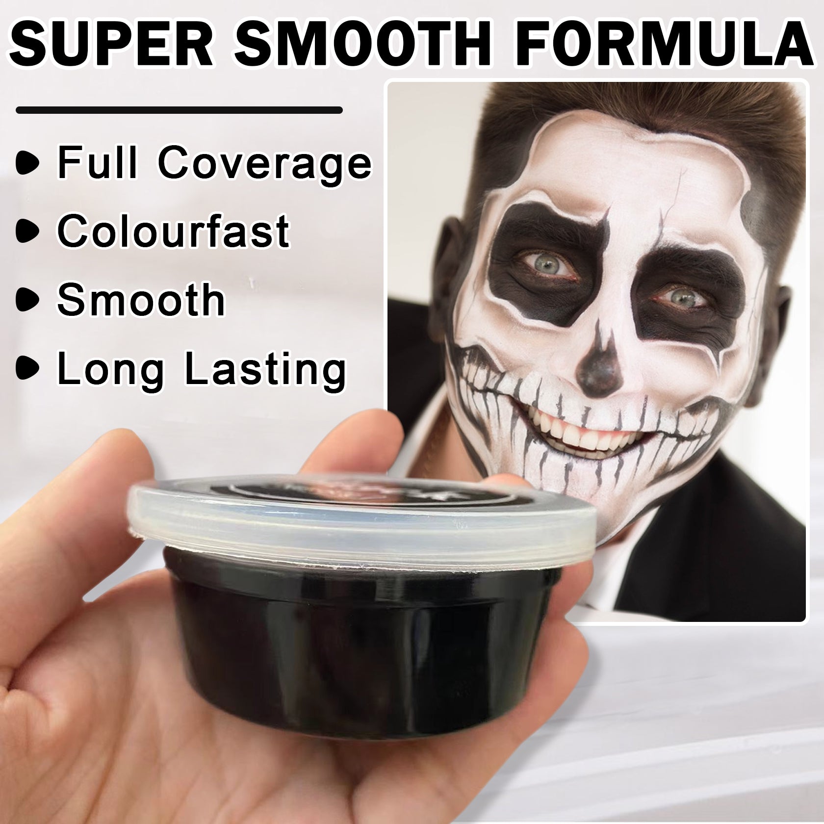 QIUFSSE Black And White Oil Face Body Paint Set