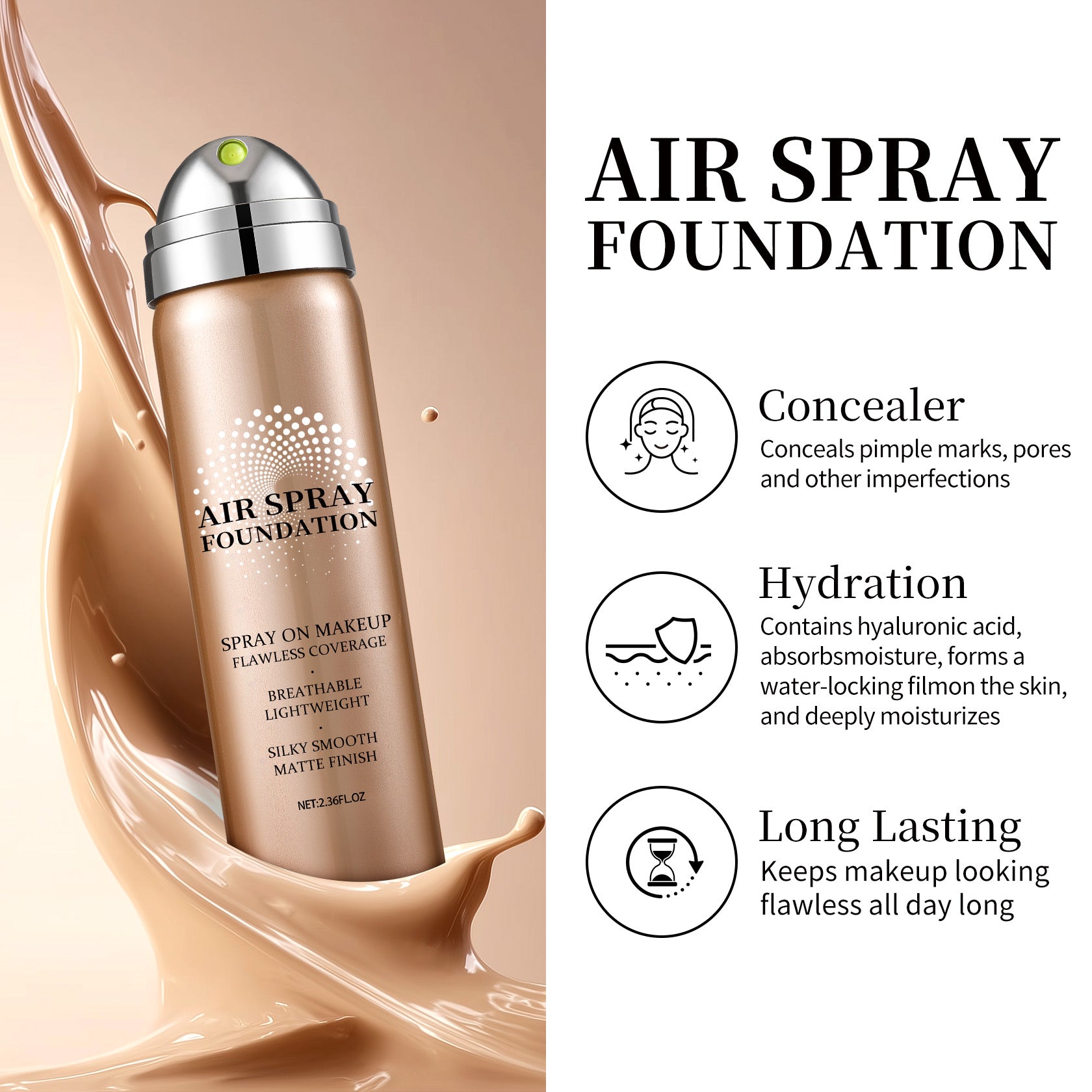 QIUFSSE Airbrush Foundation Spray
