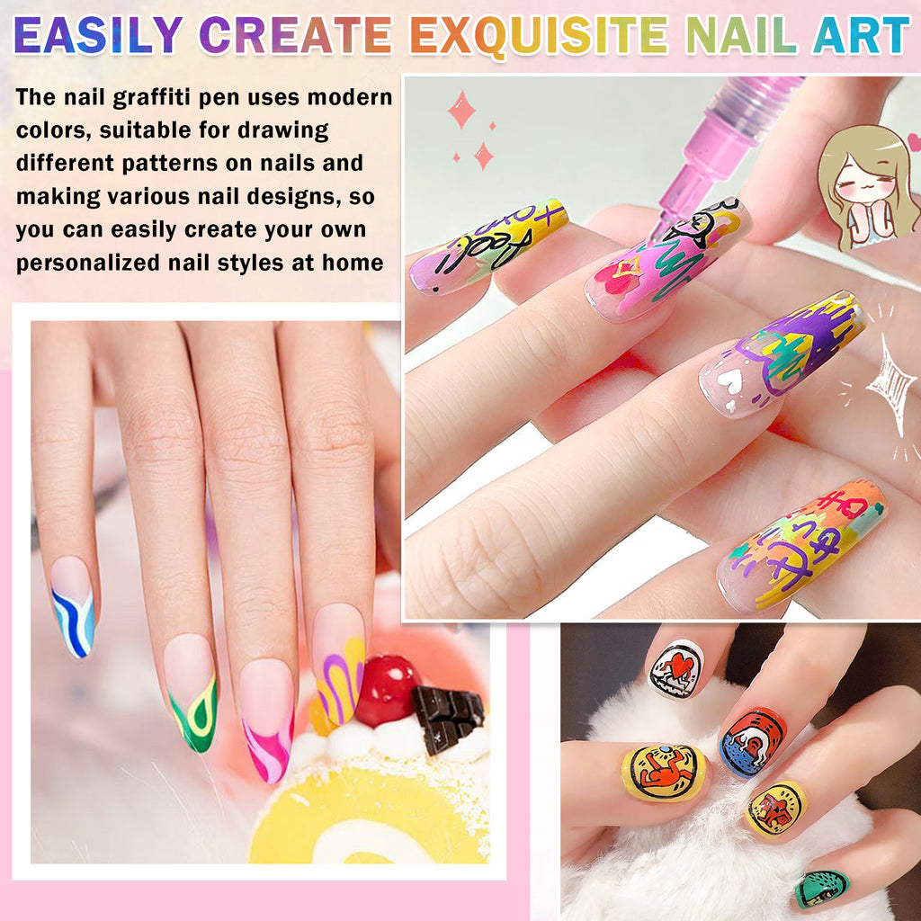 12 Colors Nail Art Pens Set