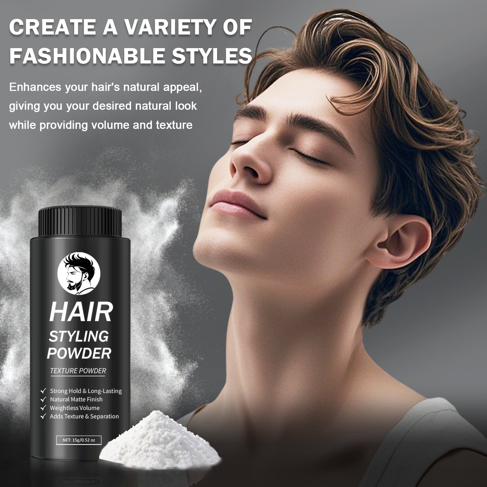 QIUFSSE 2PCS Hair Texture Styling Powder