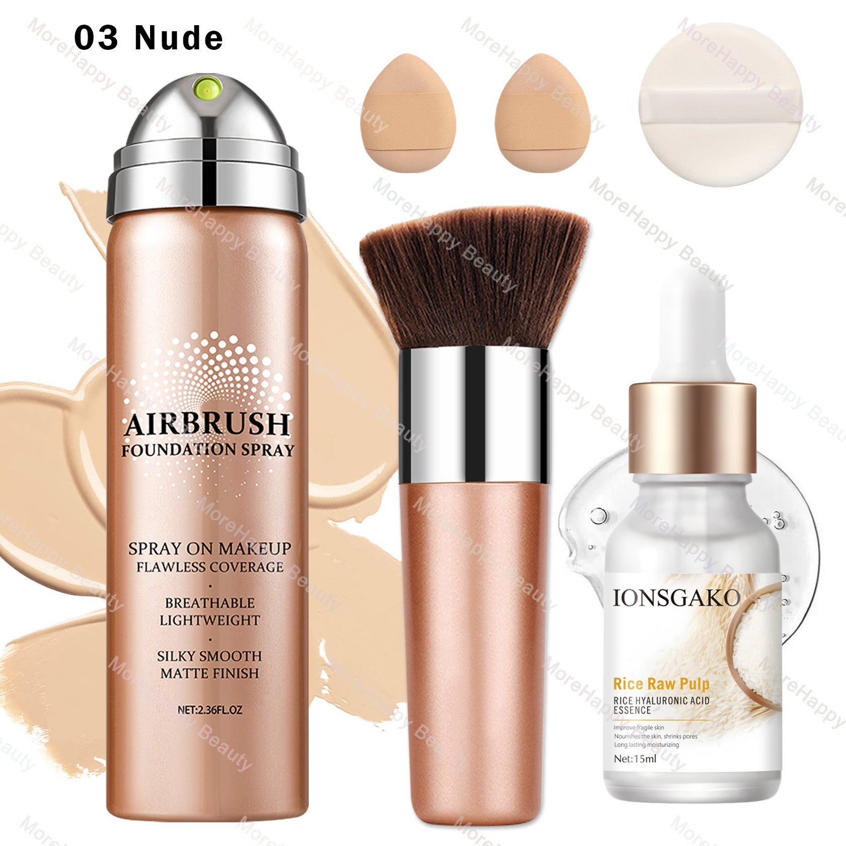 QIUFSSE AirBrush Full Coverage Matte Air Cushion Foundation